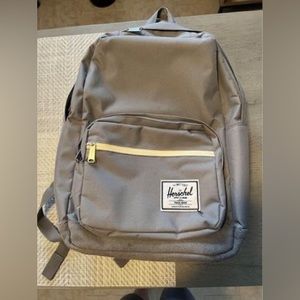 Gray Herschel Backpack “Pop Quiz” Suede Bottom